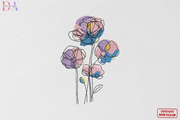 Abstract Pastel Floral Bloom: A Versatile Design