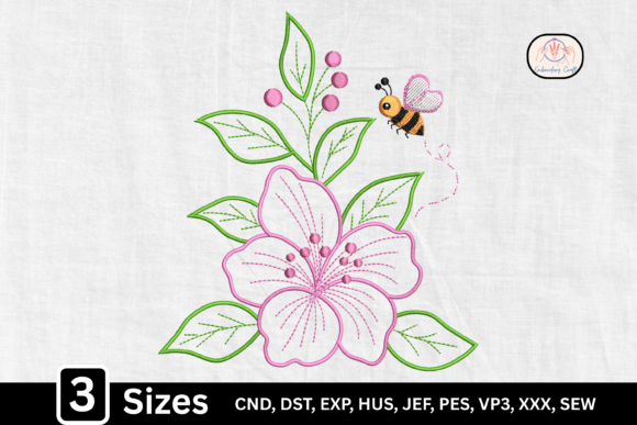 Adorable Cute Spring Flower Bee Design