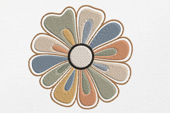 Boho Floral Embroidery Flower Design