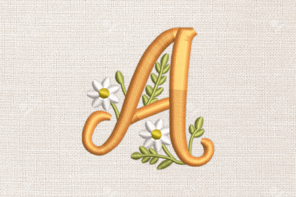 Elegant and Intricate: The Letter a is Feathered and Leafy