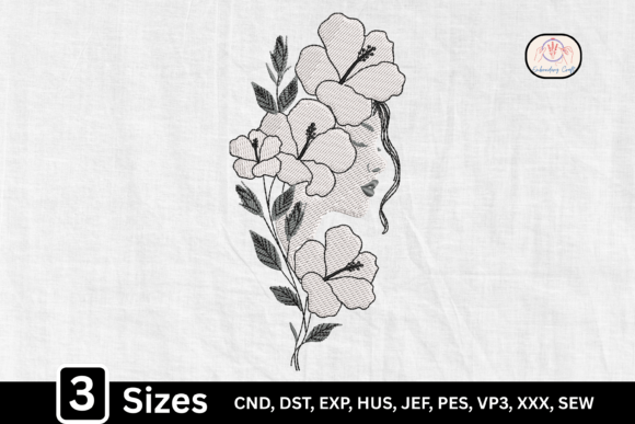 Elegant Hibiscus Portrait Floral Design