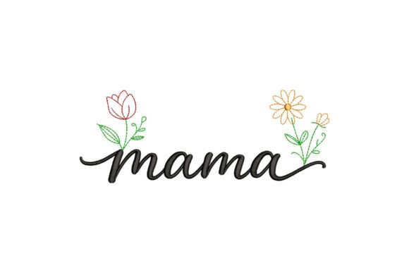 Elegant Mama Floral Embroidery Design