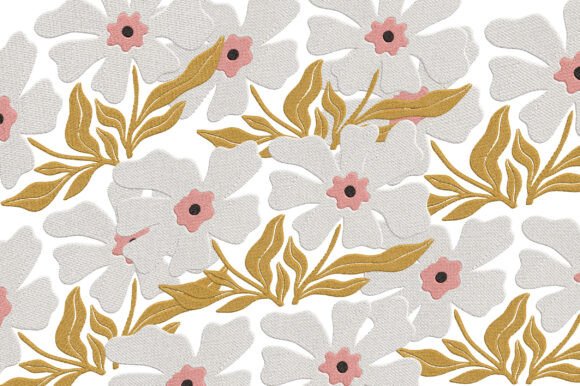 Elegant White Flower Embroidery Design Review