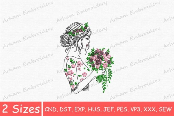 Elegant Woman with Bouquet: A Designer's Review