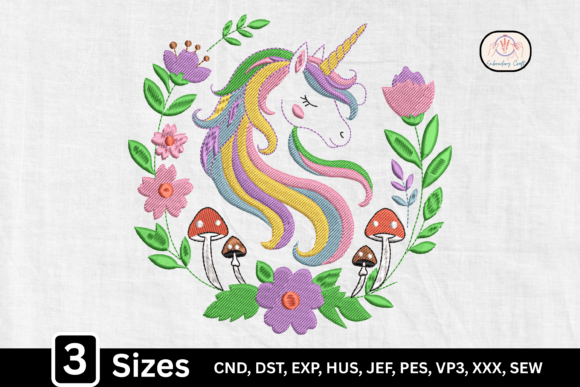 Enchanting Cottagecore Mushrooms Unicorn Design