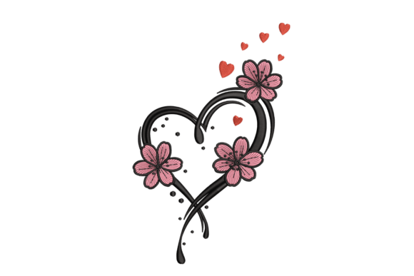 Floral Heart Swirl – A Touch of Contemporary Romance