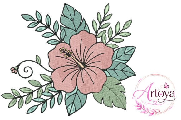 Hibiscus Flower Embroidery Design: A Tropical Delight