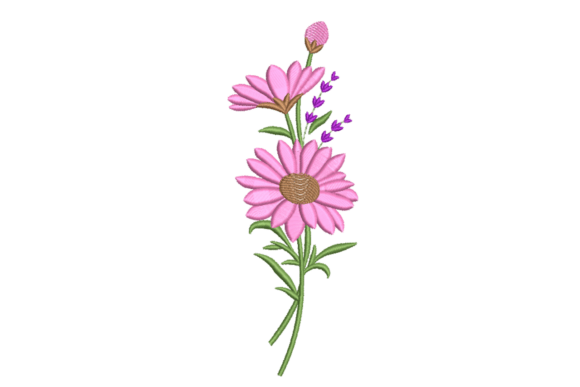 Pink Daisy Spray: A Delicate Touch for Premium Sweatshirts
