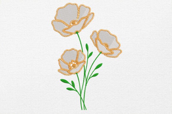 Poppy Flower Embroidery Design: A Stylish Business Choice